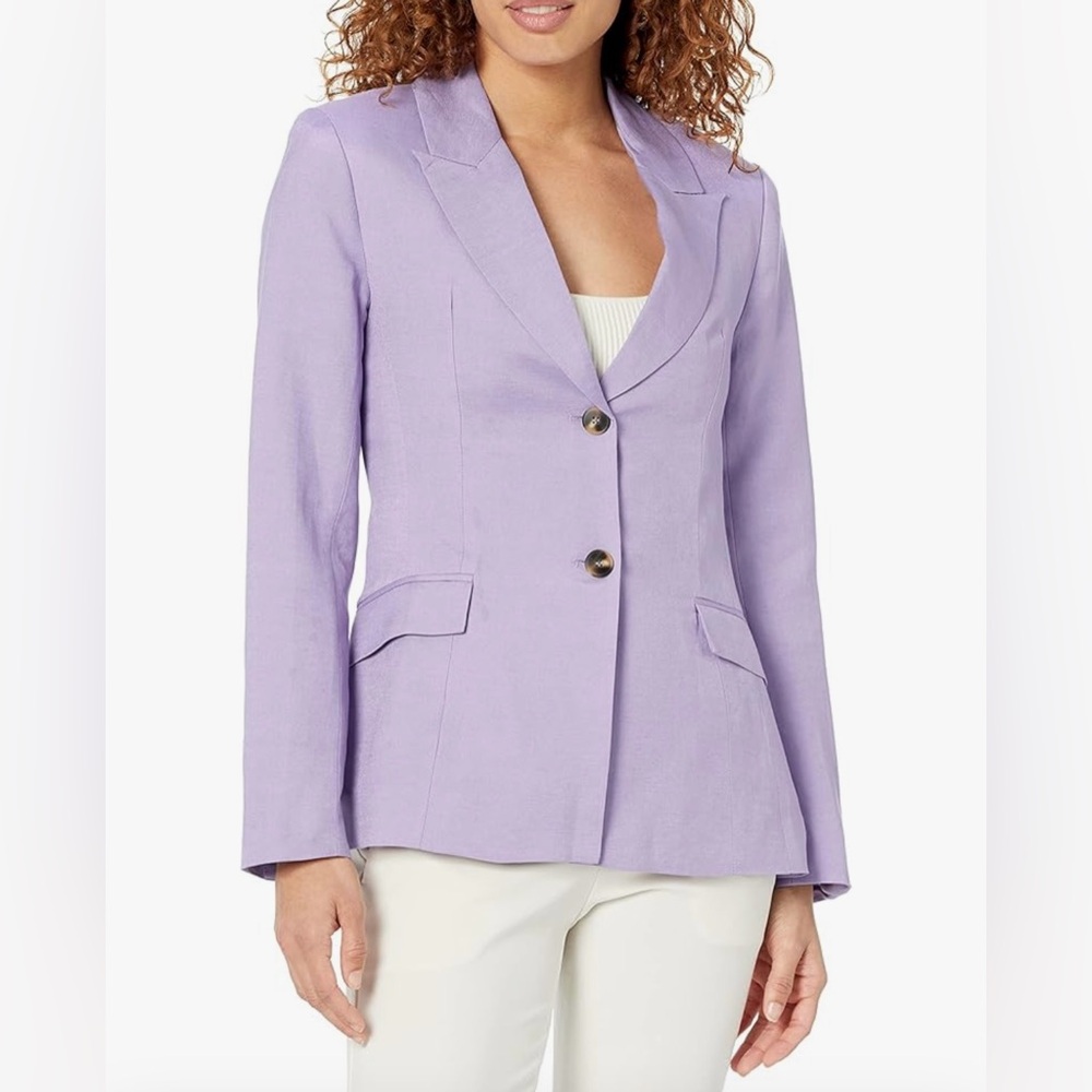 NWOT Astr The Label Fitted Buttoned Blazer Lilac / XS